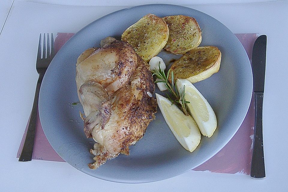 Zitronen - Poulet mit Rosmarin und Knoblauch