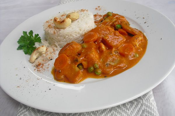 Indisches Curry mit Hähnchen, Gemüse und Basmatireis von küchen_zauber ...