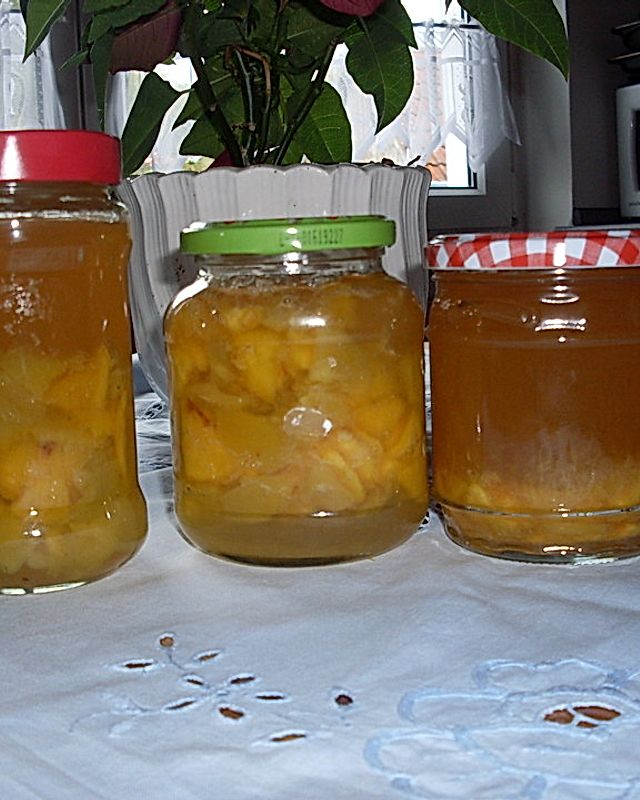 Melonenbirnen-Pfirsich Konfitüre