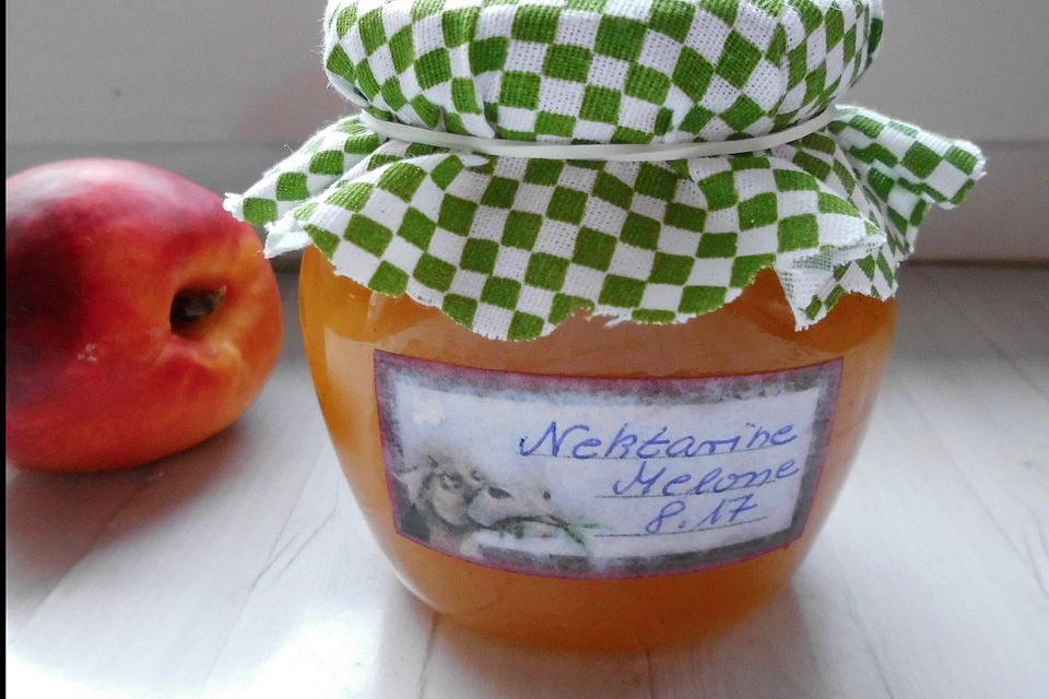 Nektarinen – Melonen Marmelade mit Bourbon Vanille