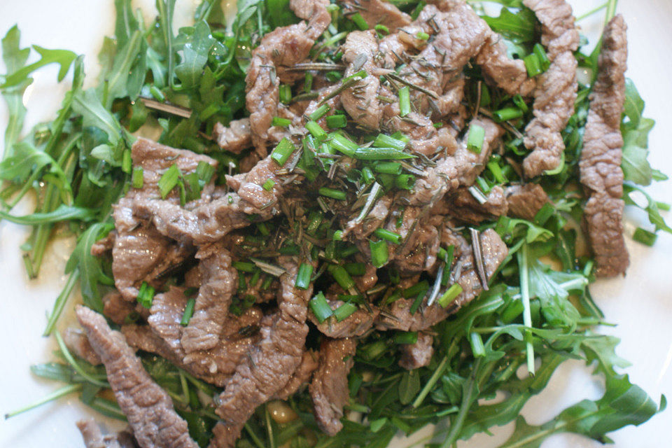 Straccetti di Manzo con Rucola