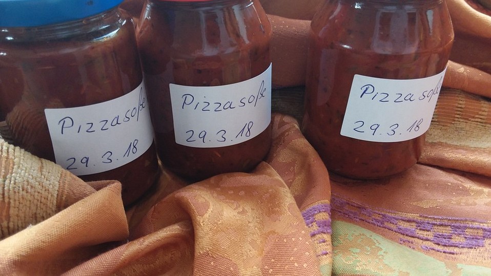 Pizzasoße auf Vorrat