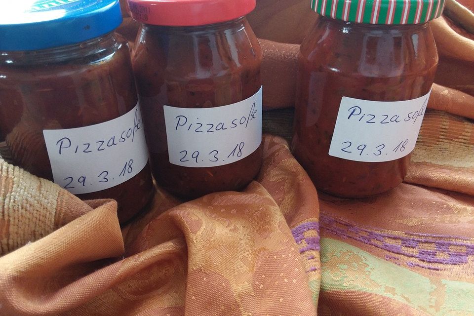 Pizzasoße auf Vorrat
