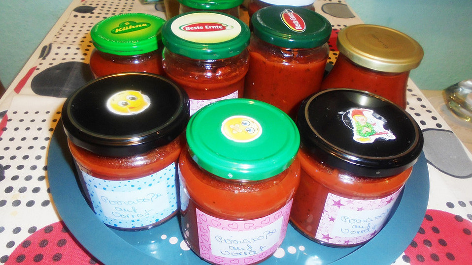 Pizzasoße auf Vorrat