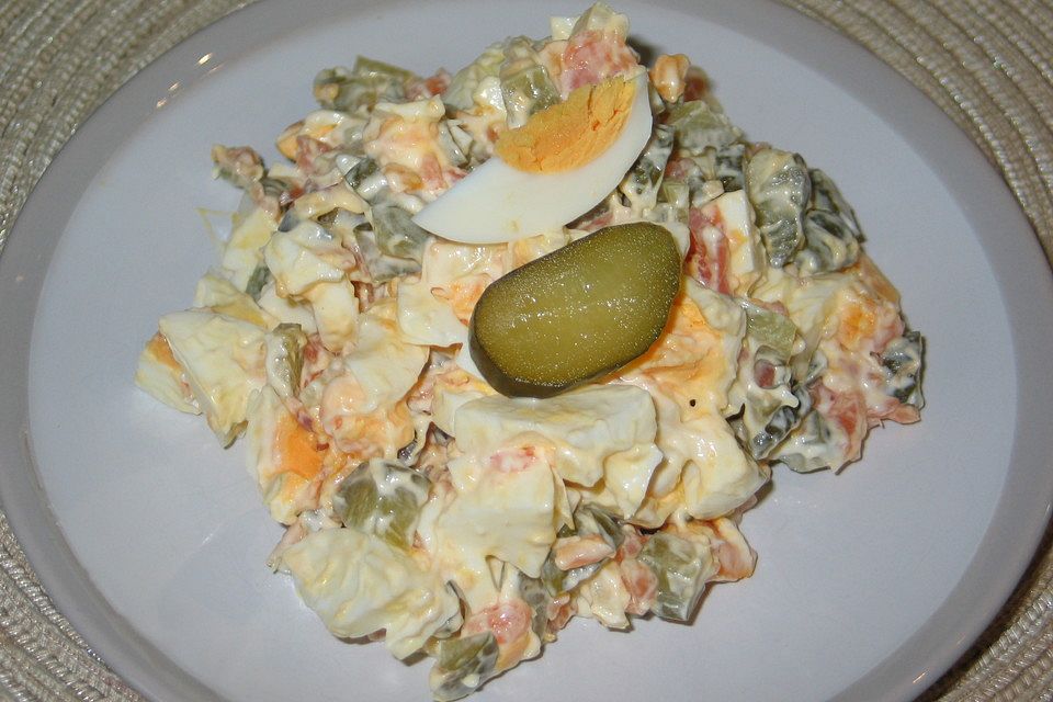 Eiersalat mit Lachs