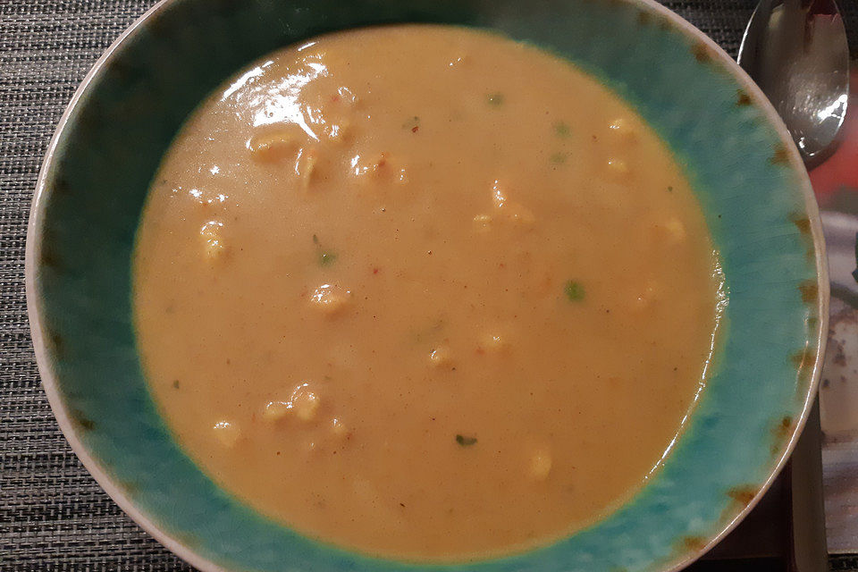 Garnelen-Curry-Suppe mit Banane