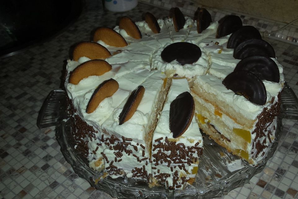 Caros schnelle Pfirsichtorte