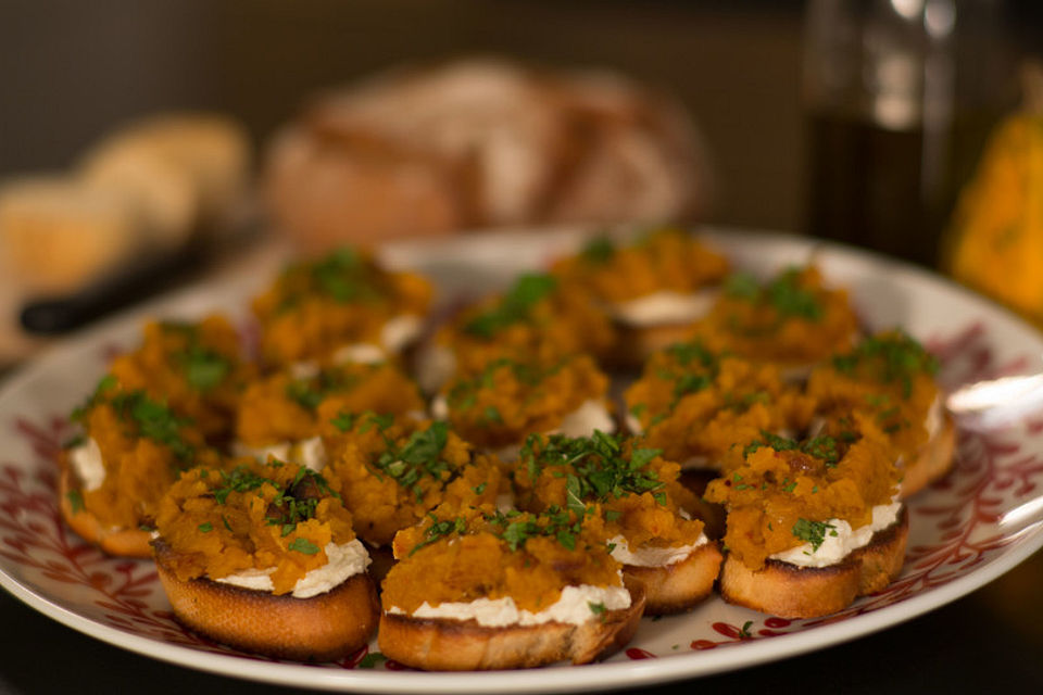 Ricotta-Kürbis-Toast