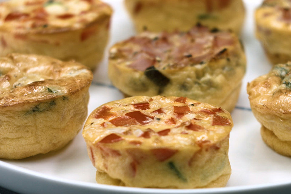 Omelette-Muffins mit dreierlei Füllung