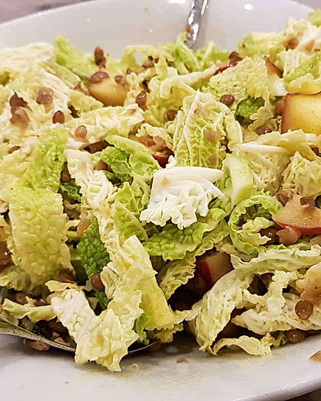 Linsen-Wirsing-Salat