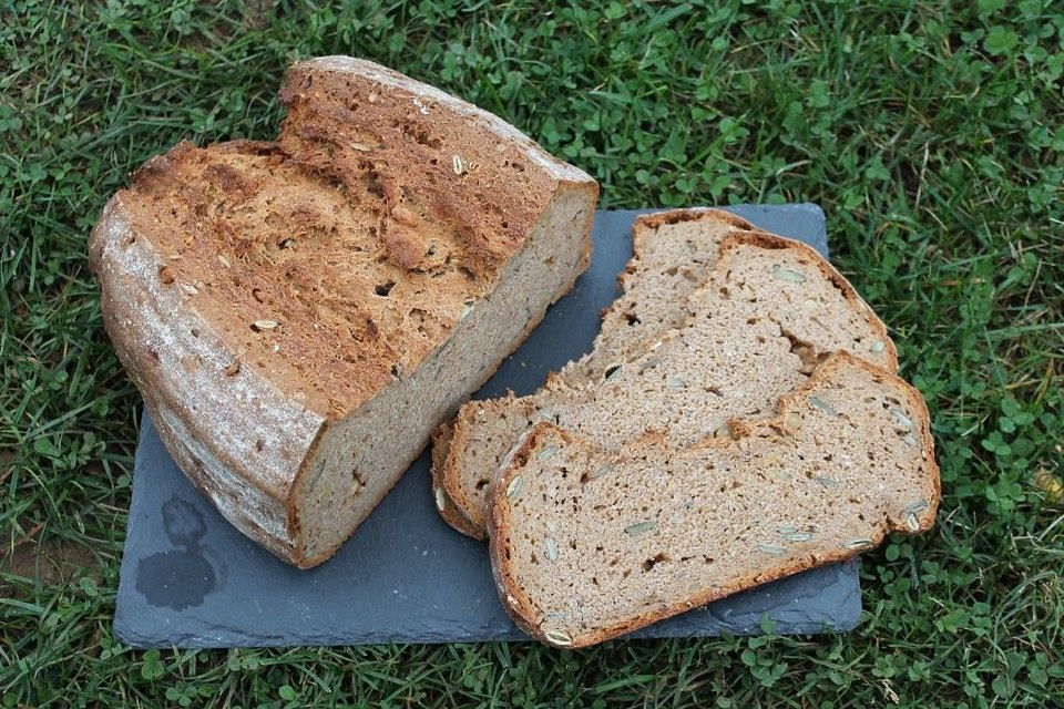 Dickmilch-Saaten-Vollkornbrot mit Sauerteig