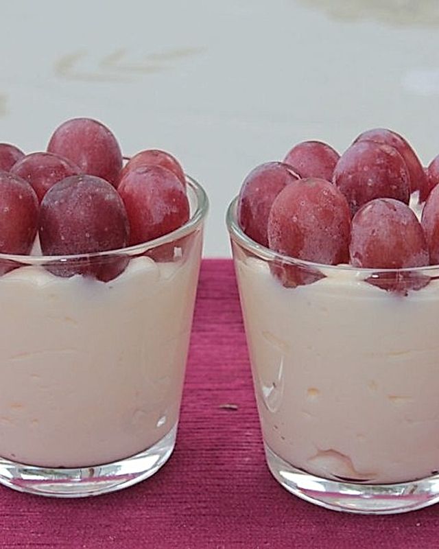 Weintrauben-Quark-Pudding