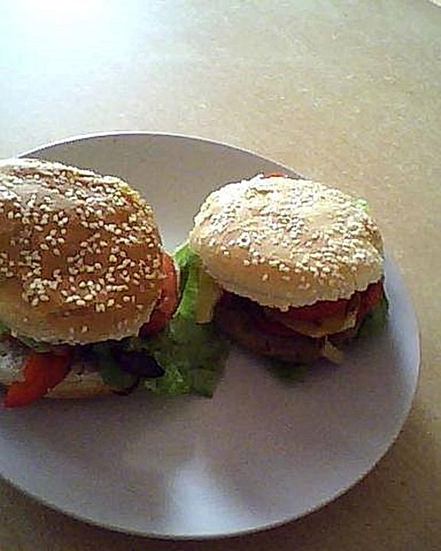 Hamburger mit Quarkfrikadellen