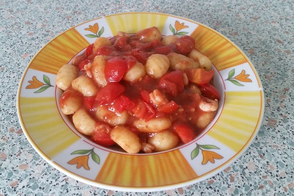 Gnocchi-Pfanne mit Garnelen