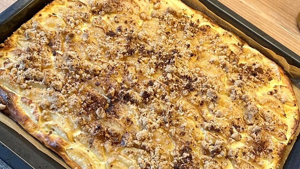 Apfelkuchen vom Blech mit Quark-Öl-Teig von Sinaleinchen| Chefkoch