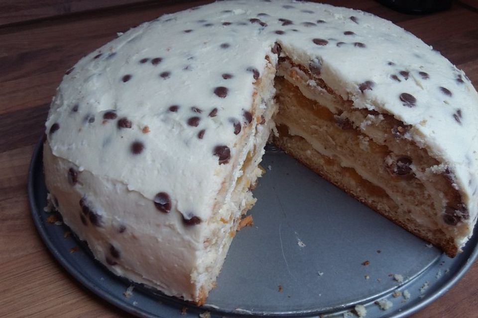 Aprikosen-Kokos-Quarksahne-Torte