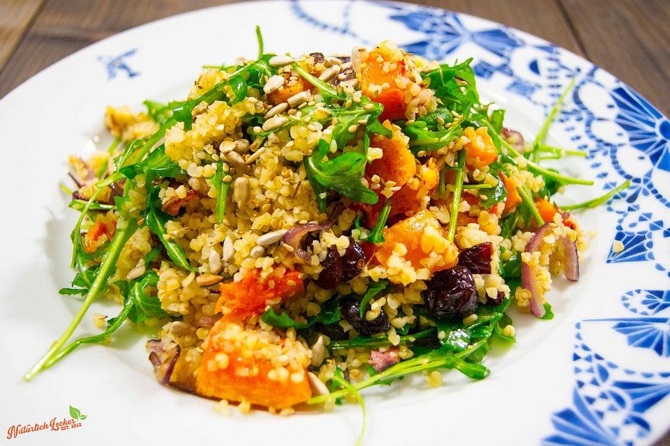 Gerösteter Kürbis-Bulgur-Salat