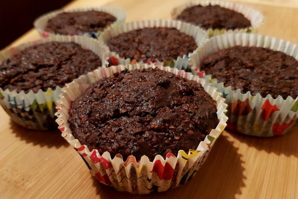 Gesunde Schoko-Bananen-Quinoa-Muffins