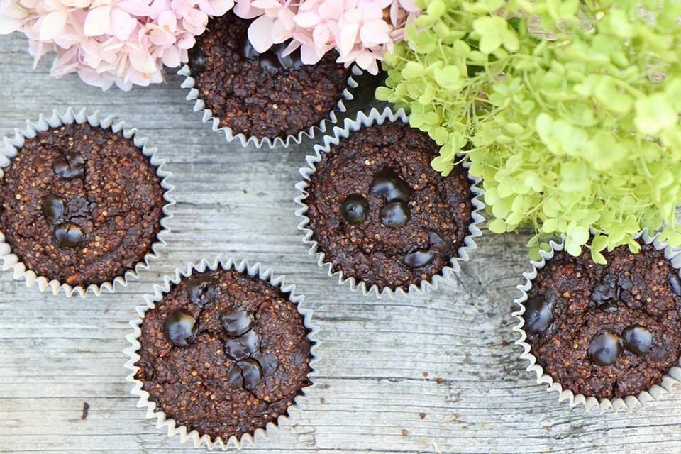 Gesunde Schoko-Bananen-Quinoa-Muffins