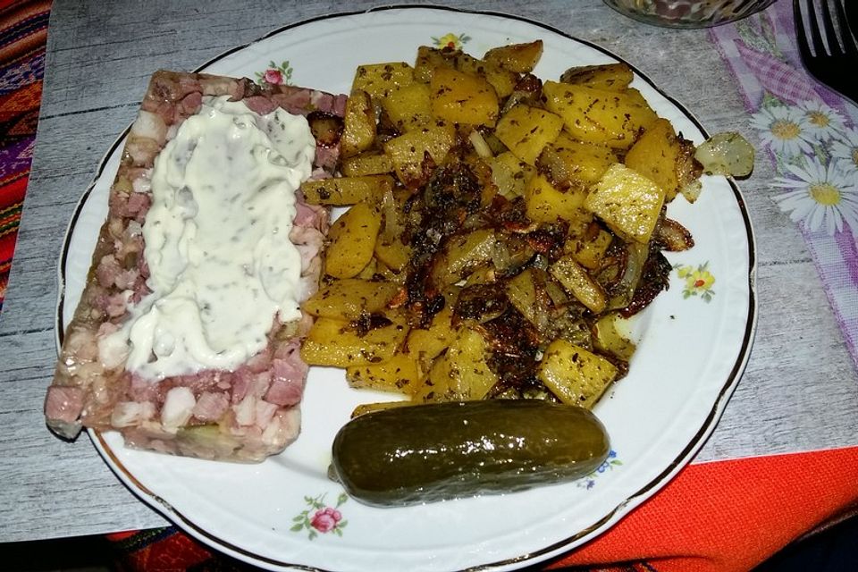 Bratkürbis mit Sülze