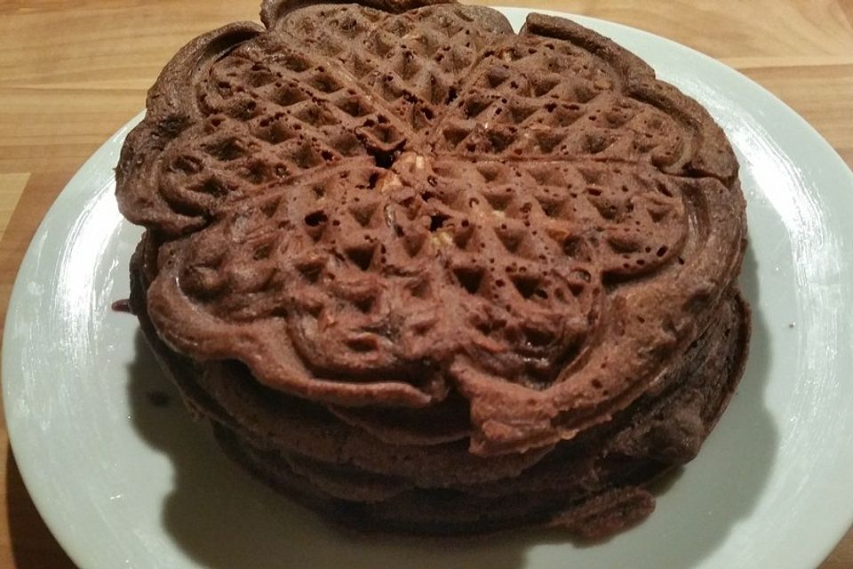 Schoko-Apfel-Waffeln