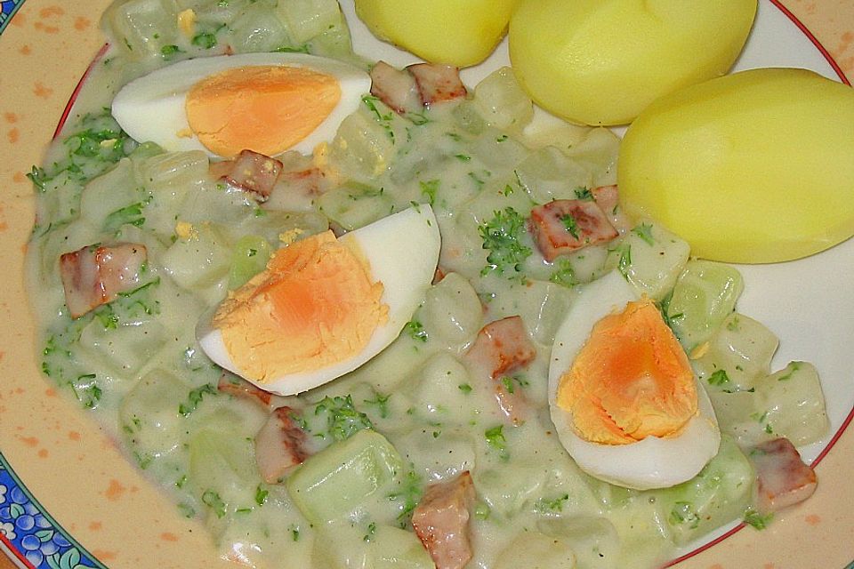 Buntes Kohlrabi - Eier Ragout