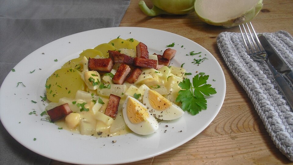 Buntes Kohlrabi-Eier-Ragout von Balou09