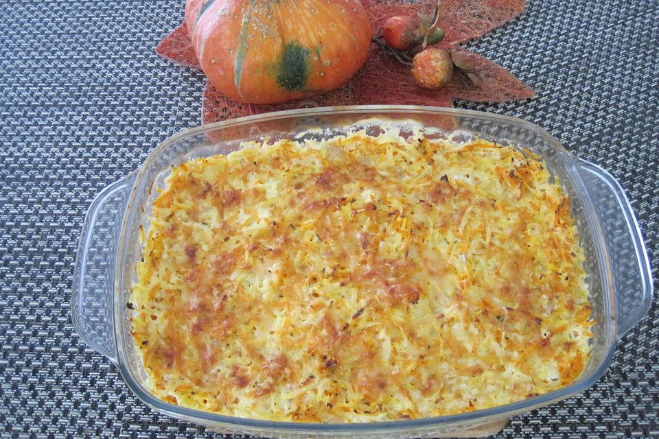 Karotten-Kohlrabi-Petersilienwurzel-Gratin