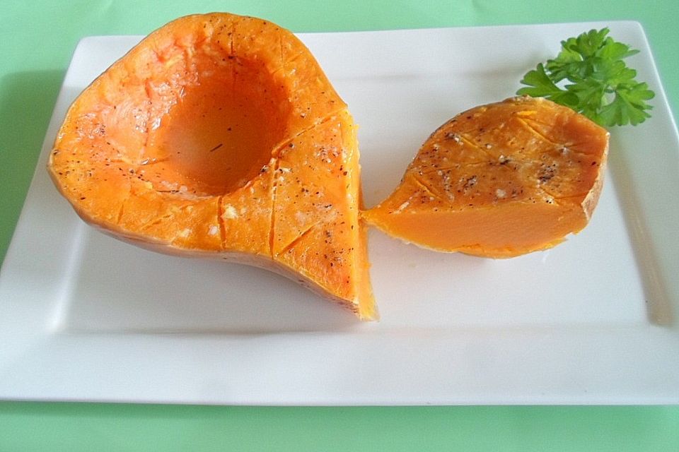 Ofen-Butternut-Kürbis mit Rosmarin