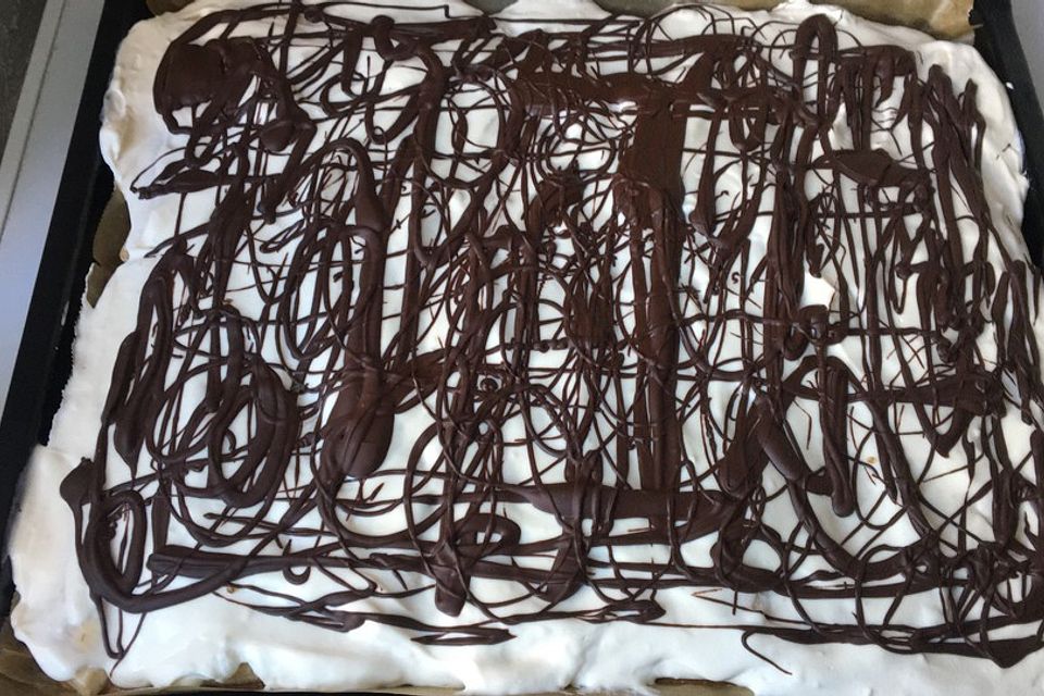 Bananensplit Blechkuchen Bananensplit Blechkuchen