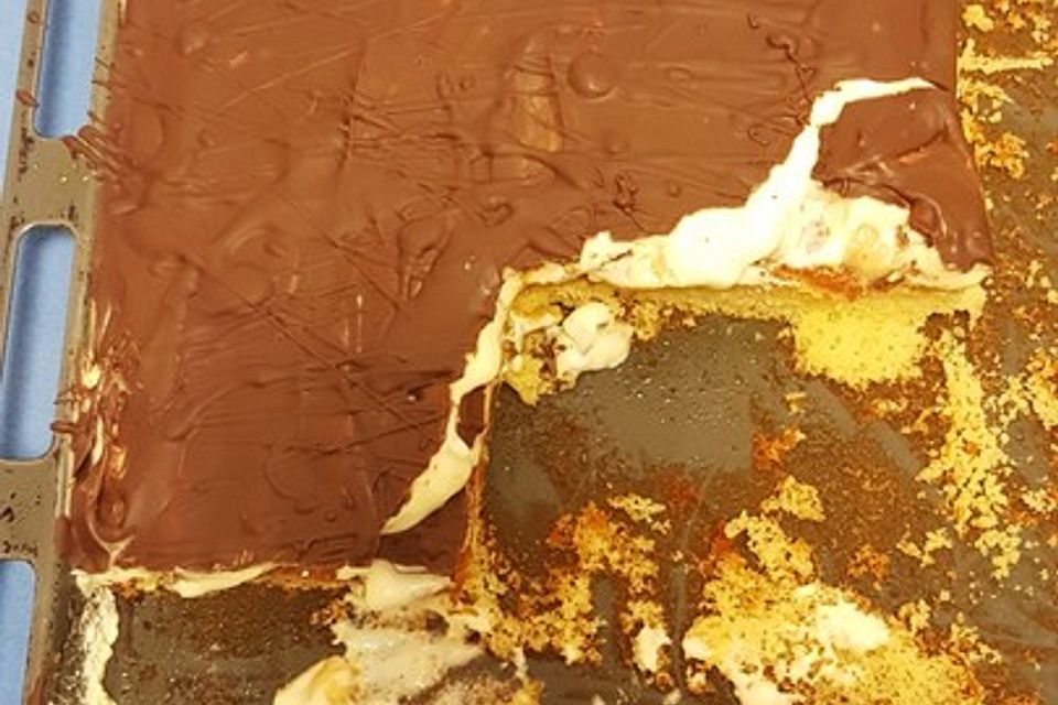 Bananensplit Blechkuchen Bananensplit Blechkuchen