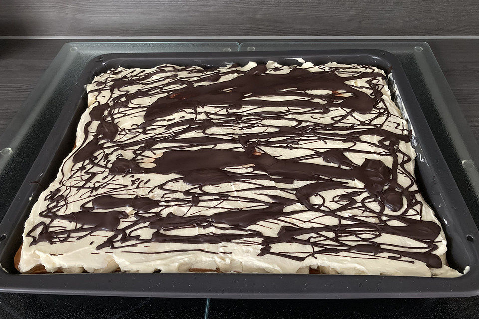 Bananensplit Blechkuchen Bananensplit Blechkuchen