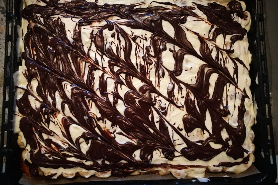 Bananensplit Blechkuchen Bananensplit Blechkuchen