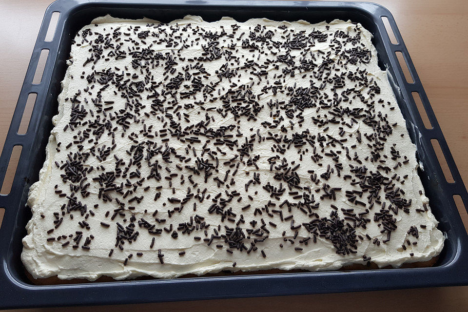 Bananensplit Blechkuchen Bananensplit Blechkuchen