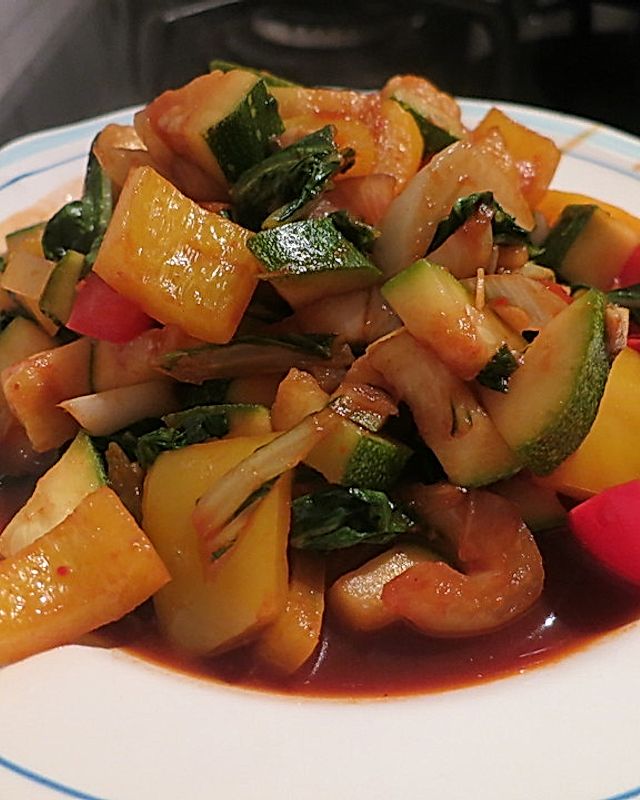 Pak Choi-Gemüse-Pfanne mit Sojasoße