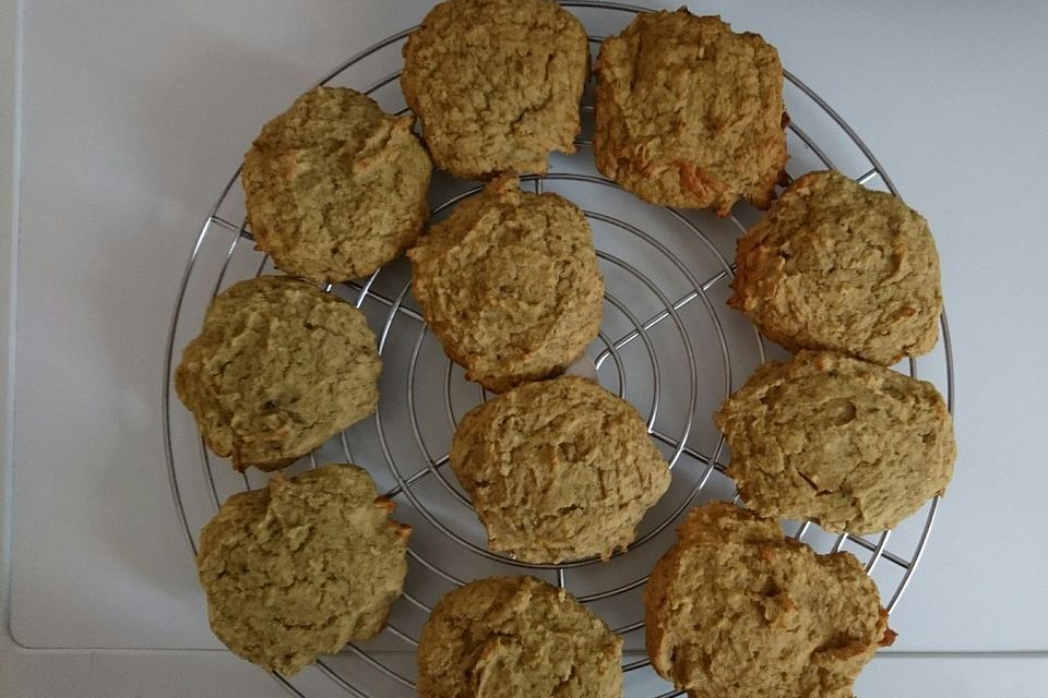 Vegane Cookies mit Kokosmehl und weißer Reismilchschokolade