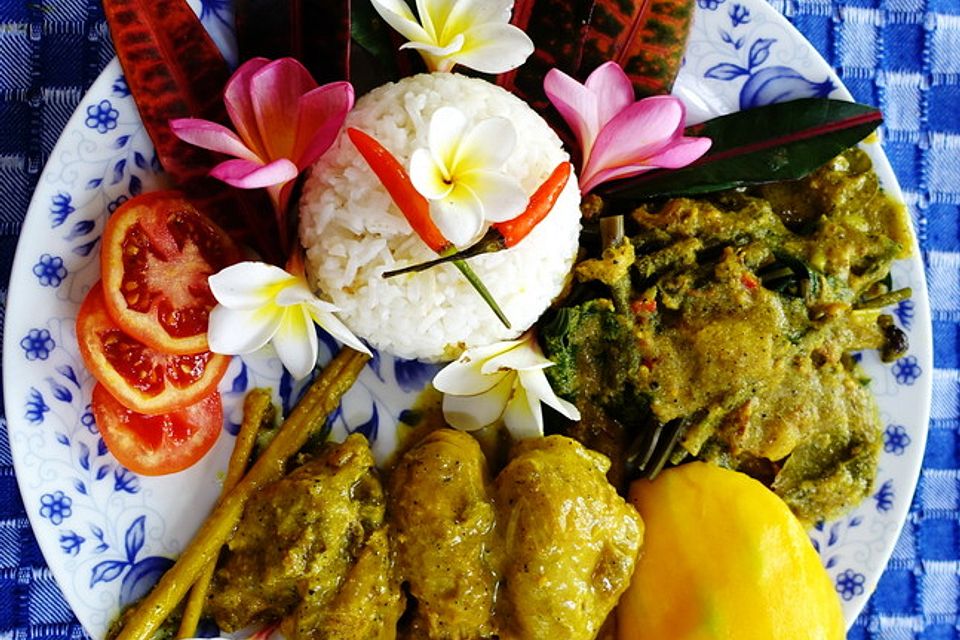 Gulai Ayam Hijau - Grünes Hühnercurry