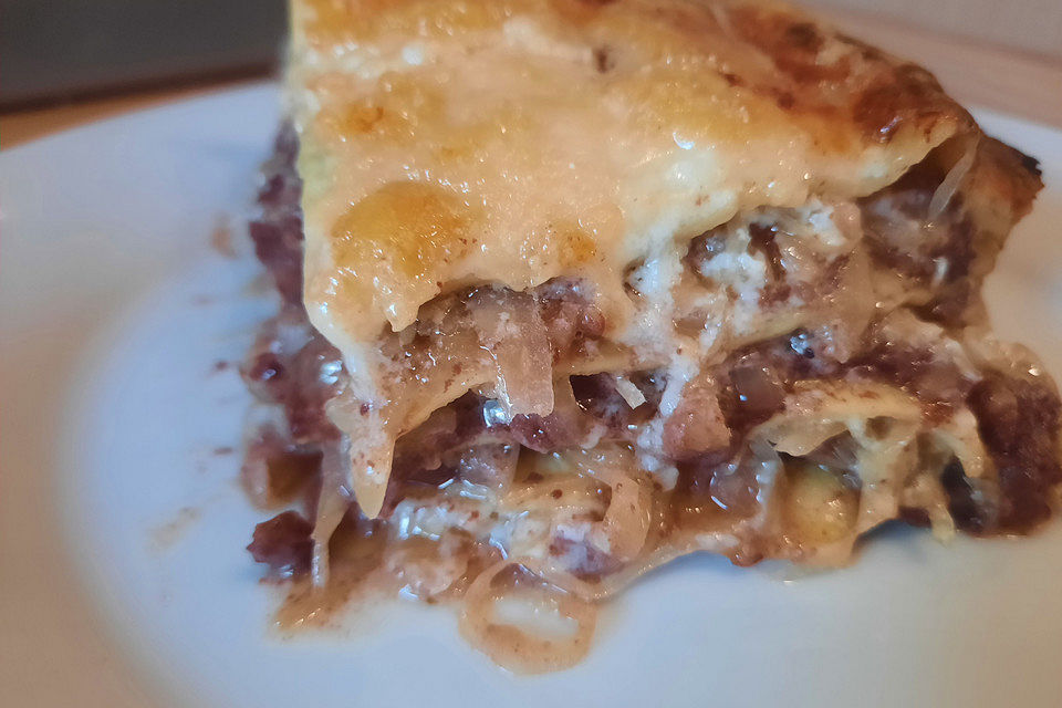 Blutwurst-Lasagne