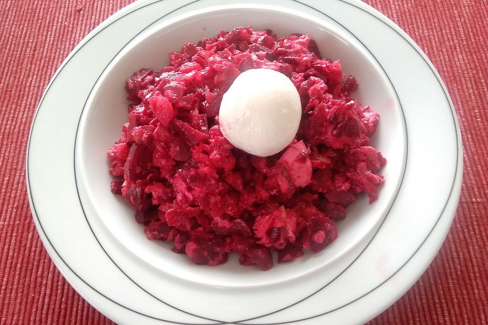 Rote Bete - Salat mit Mozarella