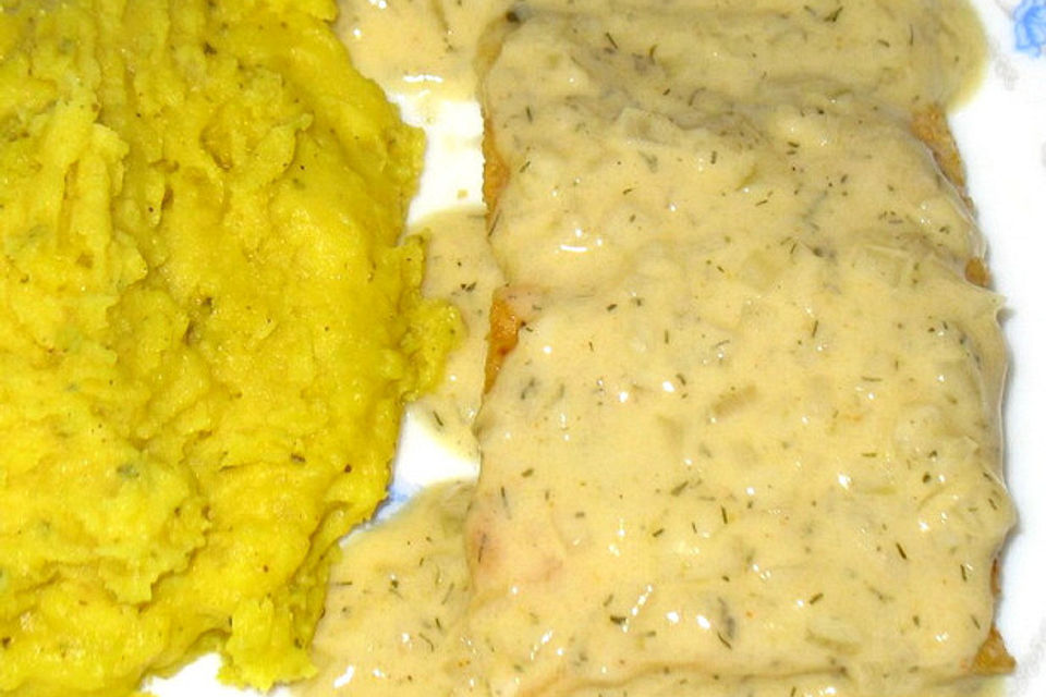 Zanderfilet in Zitronen-Dill-Sahne-Senf-Sauce