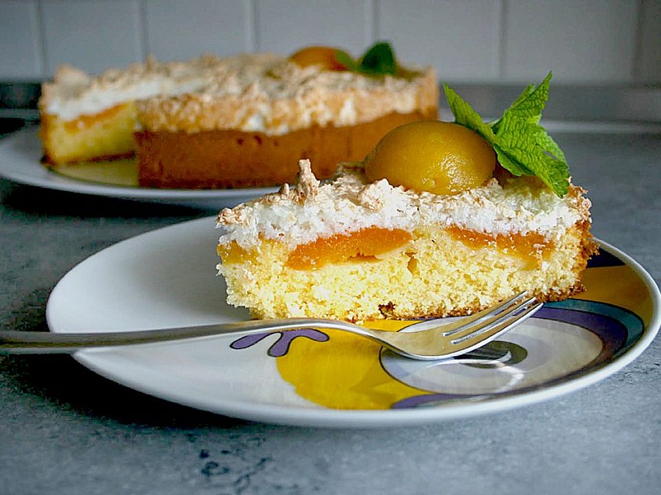 Aprikosenkuchen mit Baiserhaube von Geris| Chefkoch