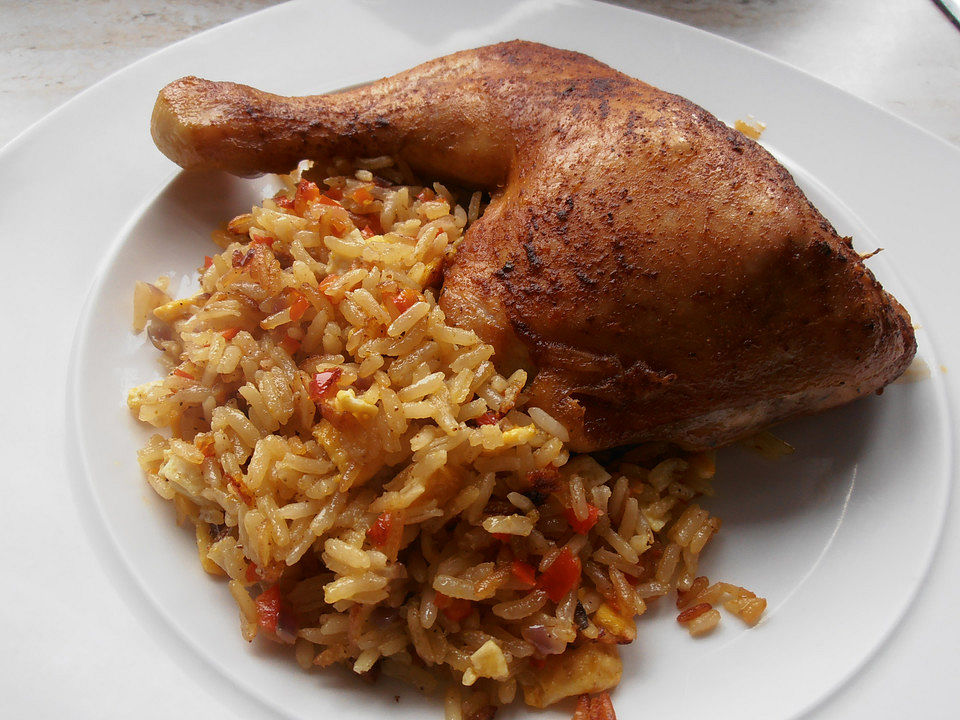 Hähnchenkeule mit Reis im Ofen von Meinerezepte_Aynur| Chefkoch
