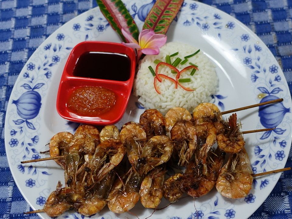 Sate udang &amp;#39;Ramayana&amp;#39; - frittierte Garnelenspieße von dieter_sedlaczek ...