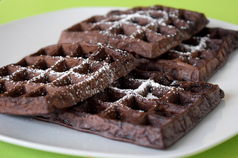 Brownie-Schokoladen-Waffeln