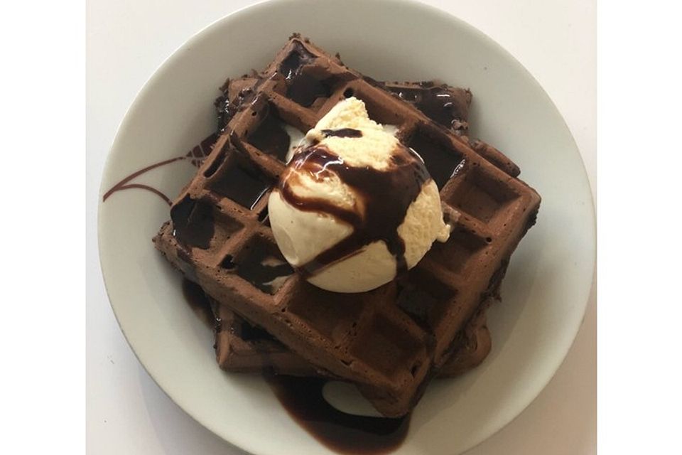 Brownie-Schokoladen-Waffeln