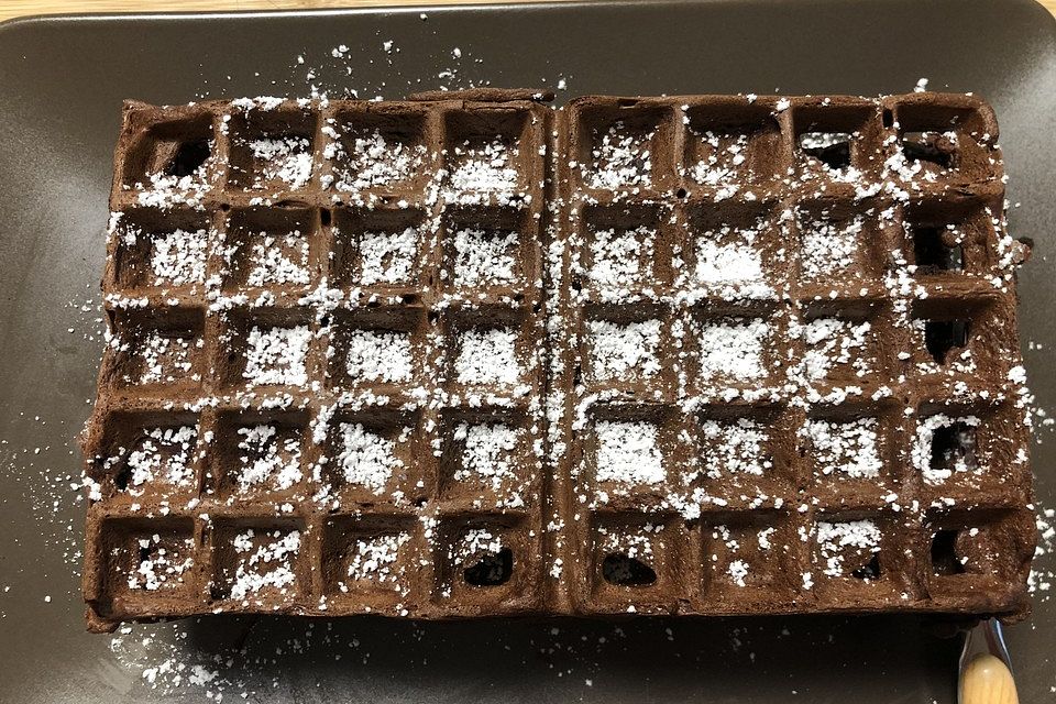 Brownie-Schokoladen-Waffeln