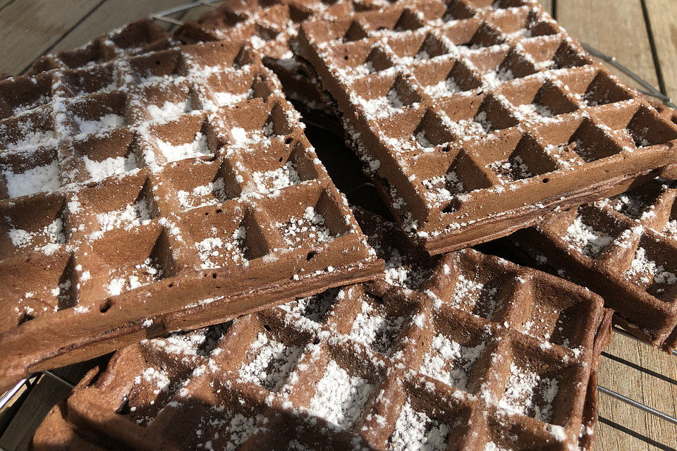 Brownie-Schokoladen-Waffeln