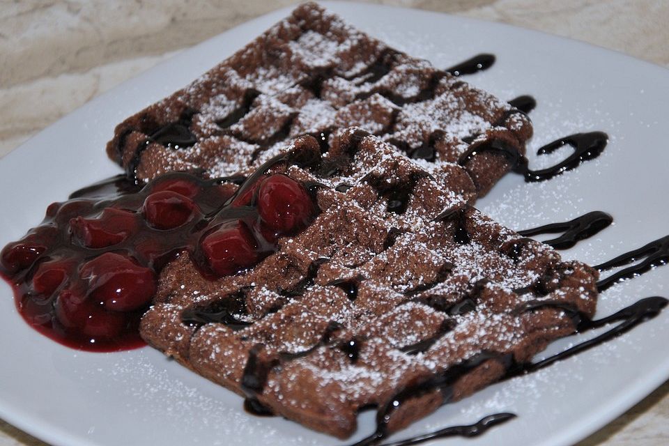 Brownie-Schokoladen-Waffeln