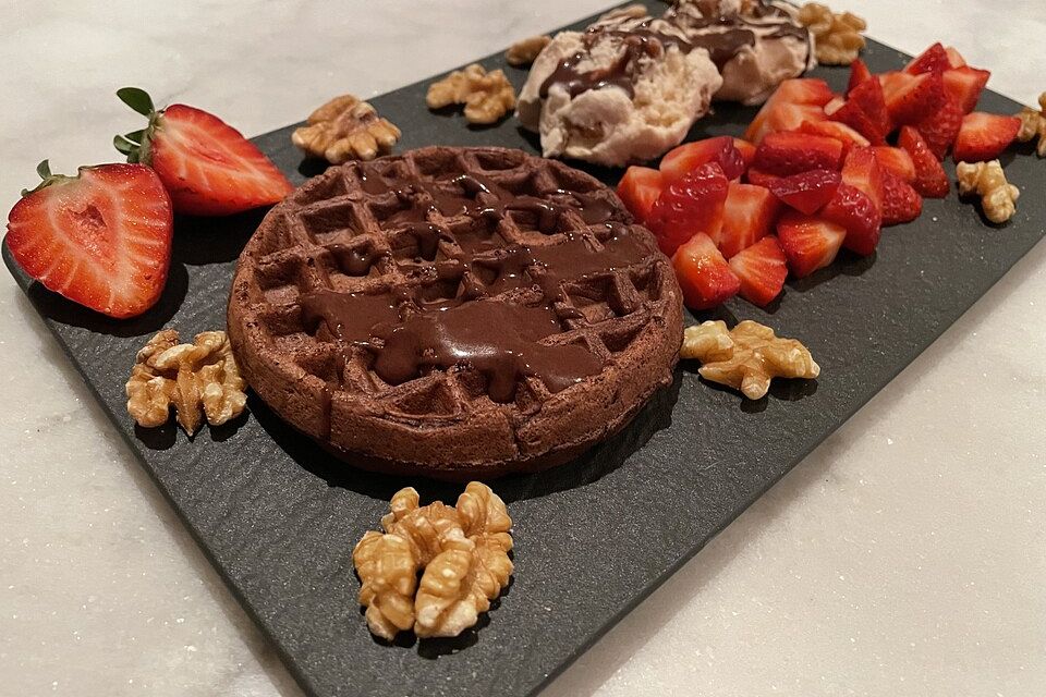 Brownie-Schokoladen-Waffeln