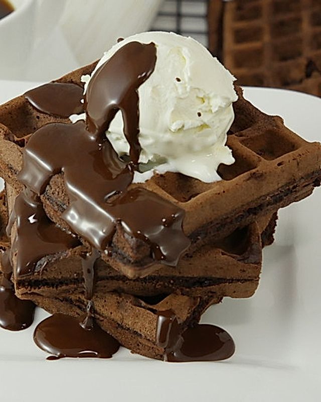 Brownie-Schokoladen-Waffeln